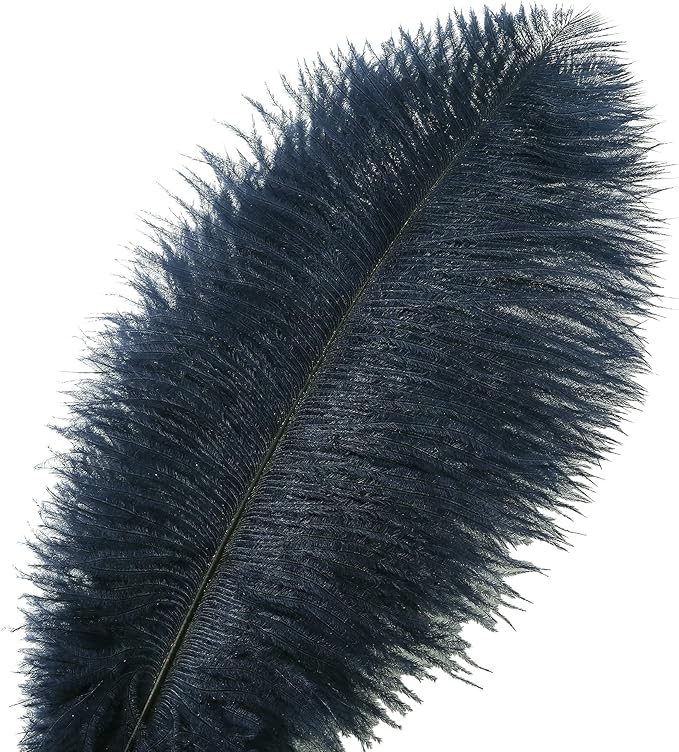Ballinger Navy Blue Ostrich Feathers Plumes - 24pcs 10-12inch Craft