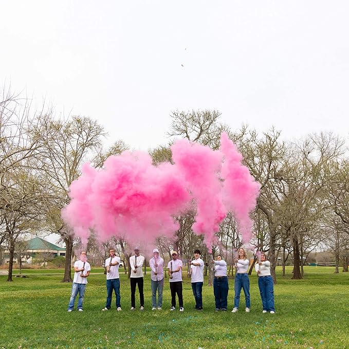 24” X large Gender Reveal Powder Smoke Bombs Cannon Poppers 2 Blue