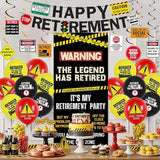 Retirement Decorations Men Women Caution Logos Happy Retirement