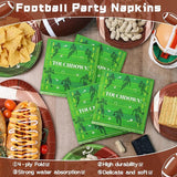 72PCS Football Party Plates and Napkins 11.8in Football Shaped
