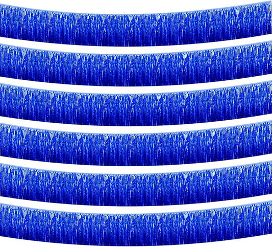6 Pack 10 Feet Foil Fringe Garland Metallic Tinsel Streamers Banner