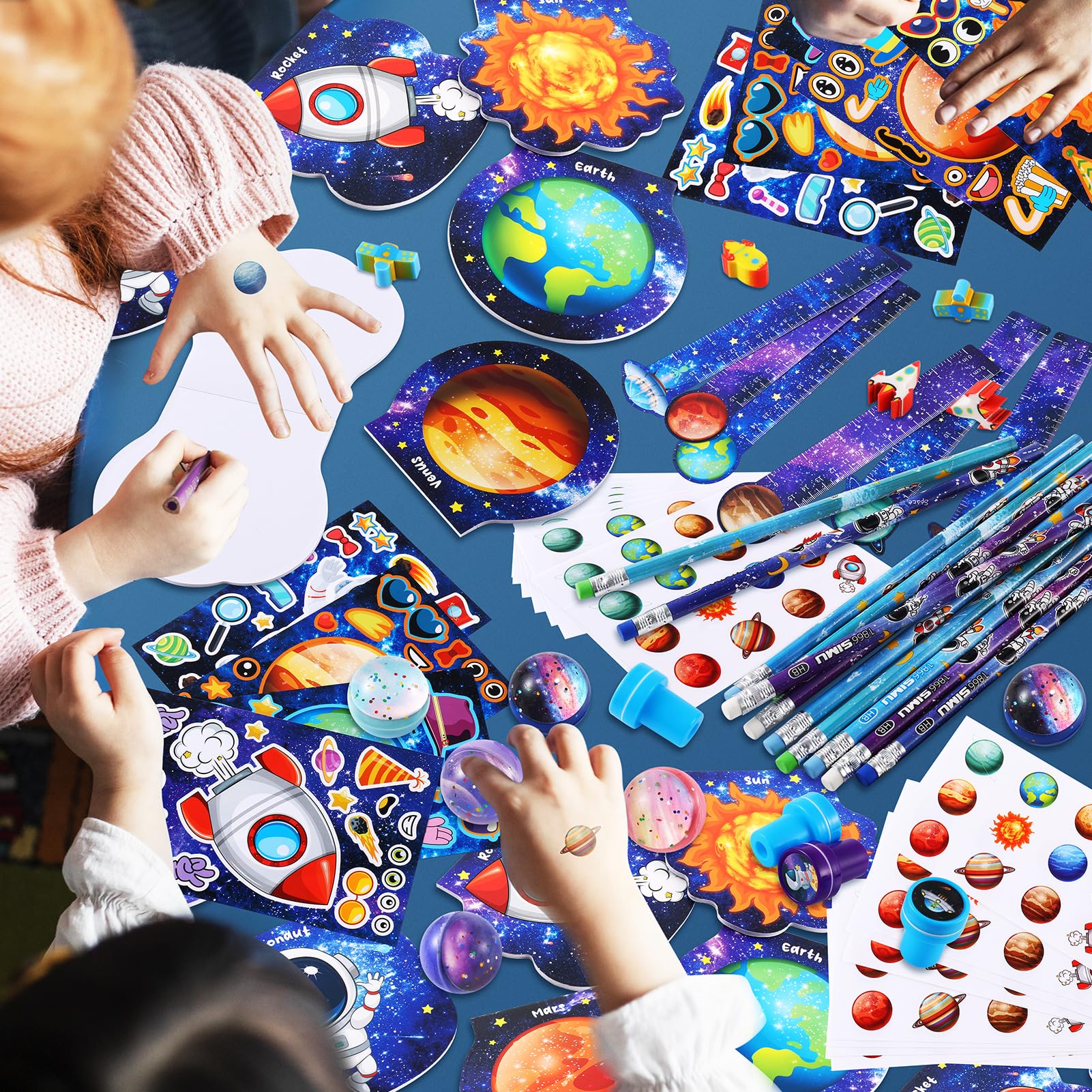 216Pcs Outer Space Themed Party Favors Space Alien Sticker