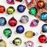 IndianShelf 24 Large Vintage Christmas Ornaments Multi Glass