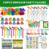 320PCS Dinosaur Birthday Party Decorations Favors Supplies Dino