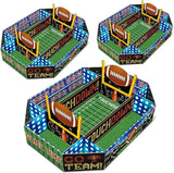 2 Pcs Football Food Serving Tray Football Party Supplies Kits Large