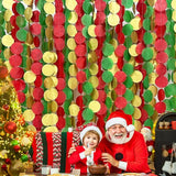192Ft Christmas Party Decorations Red Green Metallic Gold Tissue