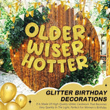 Fulmoon Set of 3 Pre Strung Older Wiser Hotter Glitter Banner Funny #1