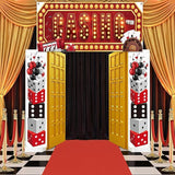 4 Pcs Casino Night Entryway Party Banner Decorations Casino Night