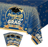 3 Pcs Graduation Tablecloth for Graduation Decorations 2026 Plastic
