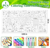 QZYL 54" x 108" Coloring St Patricks Day Crafts, Giant Coloring Table