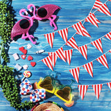 8 Sets 256 ft 160 Pieces Carnival Circus Bunting Banner Red and White