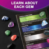 Galaxy Sensory bin, Gemstone Dig Kit,Galaxy Excavation Gem Kit with 5