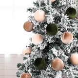 Christmas Tree Ornaments Velvet Balls - Pack of 15pcs Shatterproof