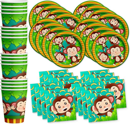 Monkey Birthday Party Supplies Jungle Animal Party Supplies Zoo