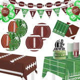 115PCS Football Party Decorations Football Paper Plates and Napkins