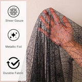 Snowkingdom Halloween Table Runner, 10 FT Black Spider Web Runners