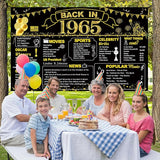 DARUNAXY 61st Birthday Black Gold Party Decoration, Back in 1965