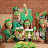 220 Pack St Patricks Day Accessories Shamrock Glasses Necklaces