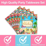 Hawaiian Luau Party Supplies Tableware Set Tropical Flamingo