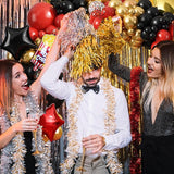 Movie Night Balloon Garland Arch Kit Red Black Gold Confetti