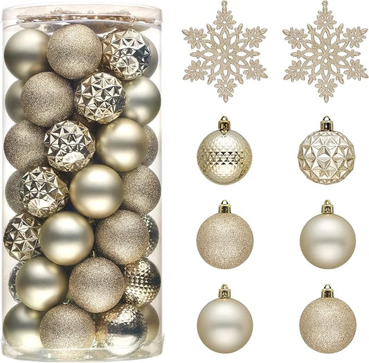 Valery Madelyn Christmas Tree Decorations Ornament Set, 50ct 2 Inches