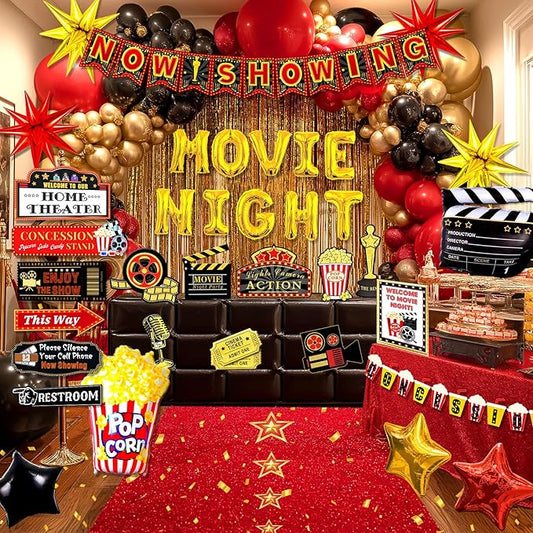 150pcs Movie Night Decorations Movie Themed Party Decorations Movie