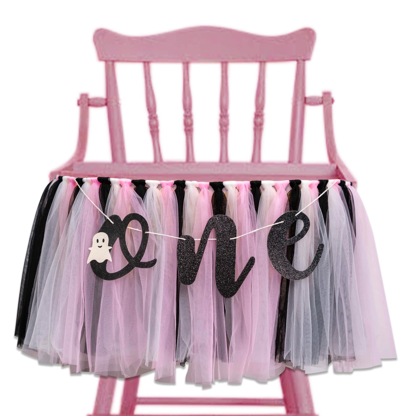 Halloween Themed Birthday Highchair Banner - Little Ghost 1st/First