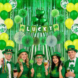 37 Pcs St Patricks Day Decorations Set Shamrock Lucky Banner Foil