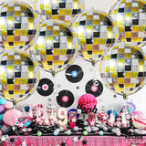 KatchOn, Multicolor Disco Ball Balloons - 22 Inch, Pack of 6 | 4D