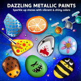 Rock Painting Kit- Glow in The Dark Rock Kit, Arts and Crafts for Kids
