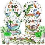 300 Pcs Dinosaur Plates and Napkins Serves 50 Guests Dinosaur