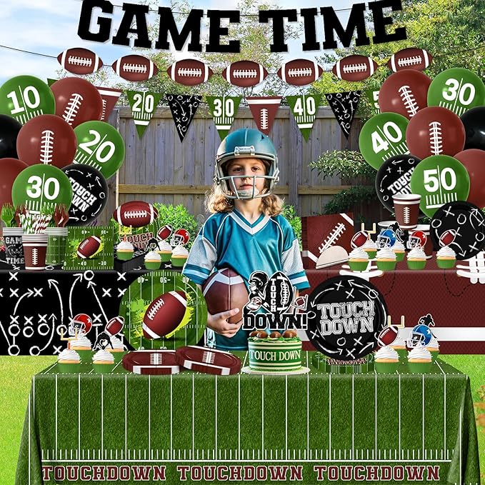 Football Party Supplies Kit Serve 24 Football Party Decorations