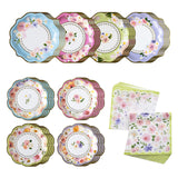 Kate Aspen Tea Party Decorations, Colorful Pastel Plates And Napkins
