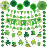 St Patrick's Day Decorations Kit Shamrock Garlands Hanging Swirls