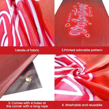 Happy Valentines Day Banner XtraLarge 72x44 Inch Neon Valentines Day