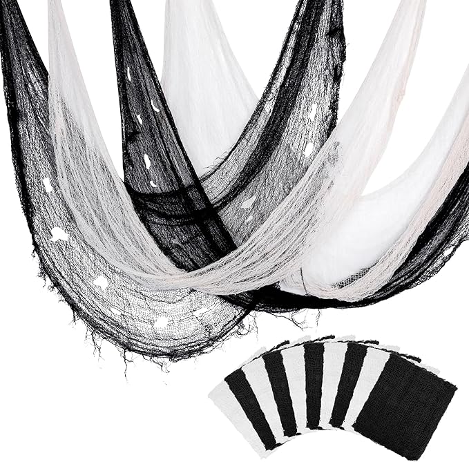 Alpurple 10 Pcs Halloween Creepy Cloth, 30 x 72 Inch Scary Spooky