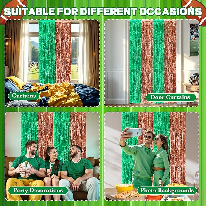 55Pcs Football Party Decorations Streamers Balloons Football Photo