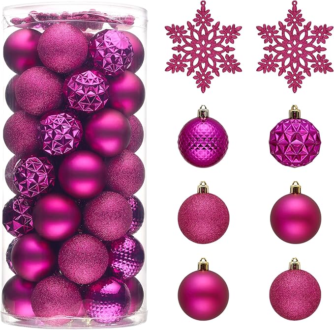 Valery Madelyn Christmas Tree Decorations Ornament Set, 50ct 2 Inches