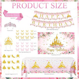 Princess Birthday Party Decorations Pastel Floral Castle Party