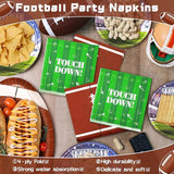 99PCS Football Party Tableware Supplies,Set of 24 Football Plates