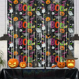 Boo Theme Streamers Party Backdrop GREATRIL Halloween Decorations