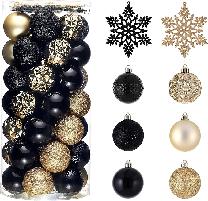 Valery Madelyn Christmas Tree Decorations Ornament Set, 50ct 2 Inches