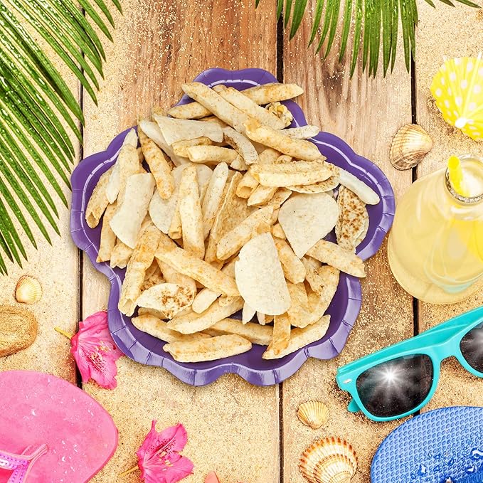 48 Pcs Hawaiian Hibiscus Paper Plates Decoration Summer Party Paper