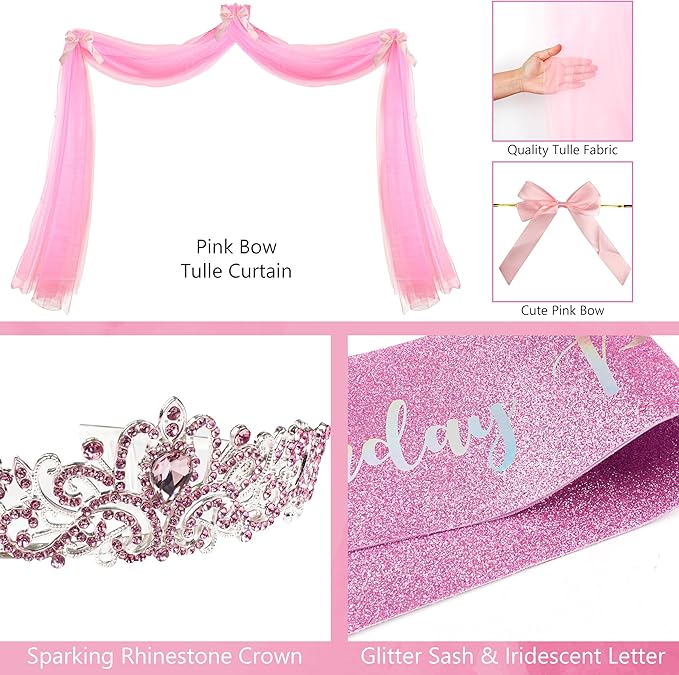 Princess Birthday Party Decorations Pastel Floral Castle Party