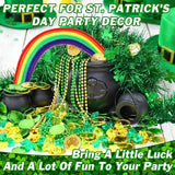 329 Pcs St Patrick's Day Cauldron Kettle Set Shamrock Gem Plastic