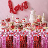 Valentines Party Decorations 4 Pcs Valentine's Day Red Pink Table