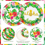 100 Pcs Hawaiian Paper Napkins Plates Tropical Luau Party Supplies 9