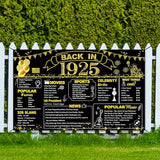 DARUNAXY 101st Birthday Black Gold Party Decoration, Back in 1925