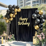 Black and Gold Balloons, 55 Pcs 12 Inch Metallic Gold Balloons Black