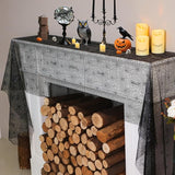 Snowkingdom Halloween Table Runner, 10 FT Black Spider Web Runners